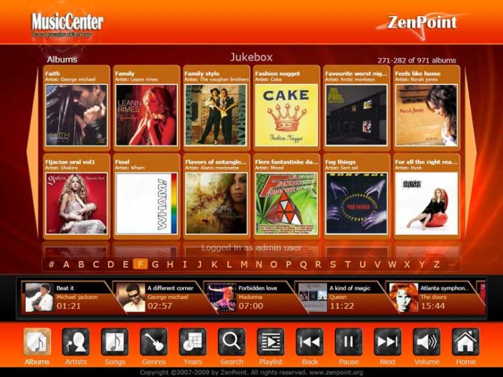 touch screen jukebox software